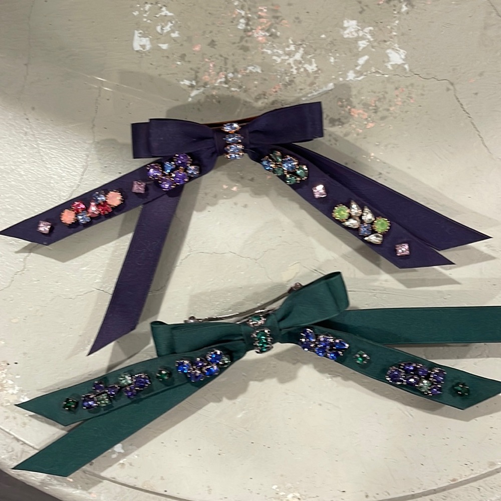 J. Crew Gem Bow Clips
